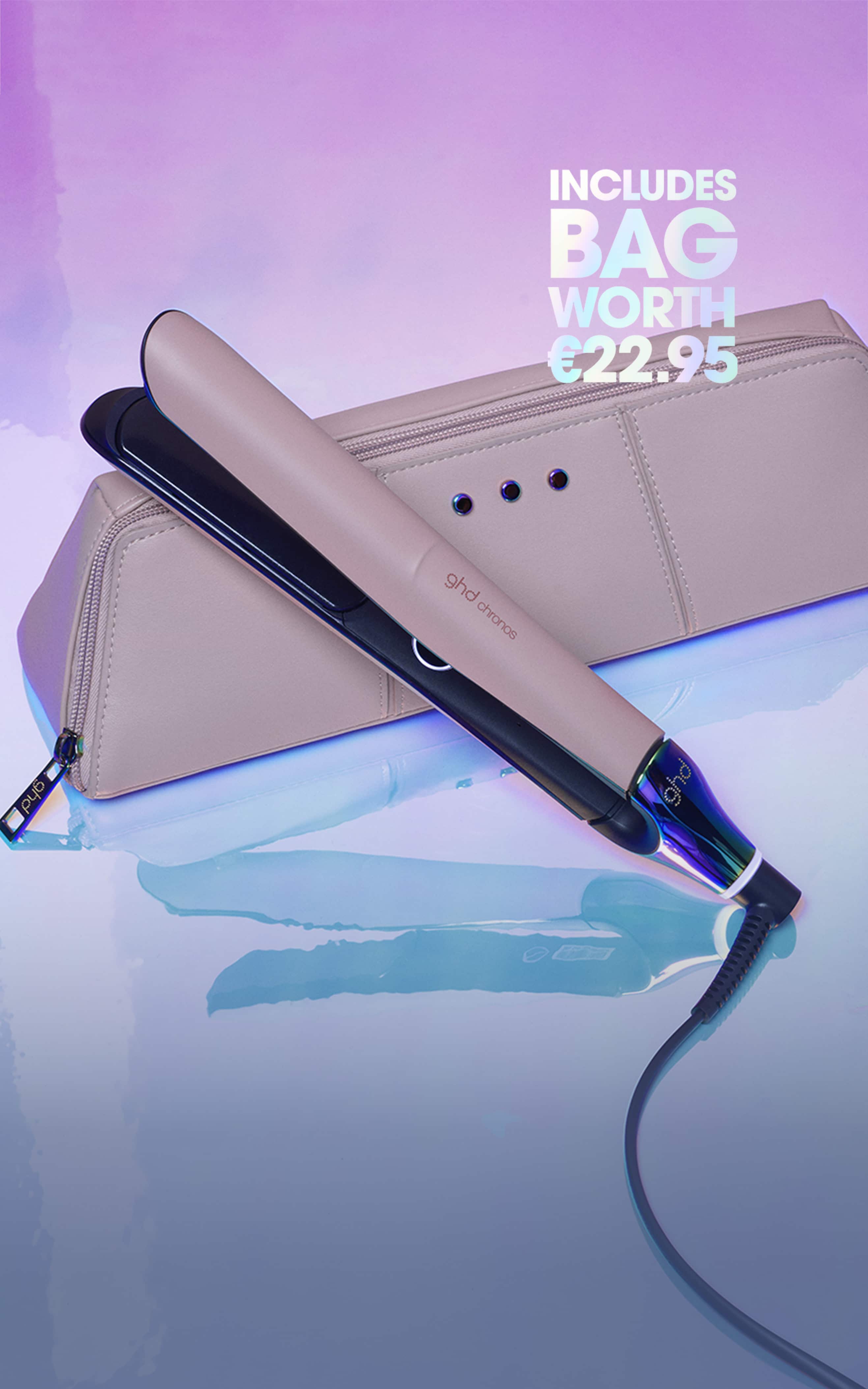 ghd chronos hair straightener in transcendent pink