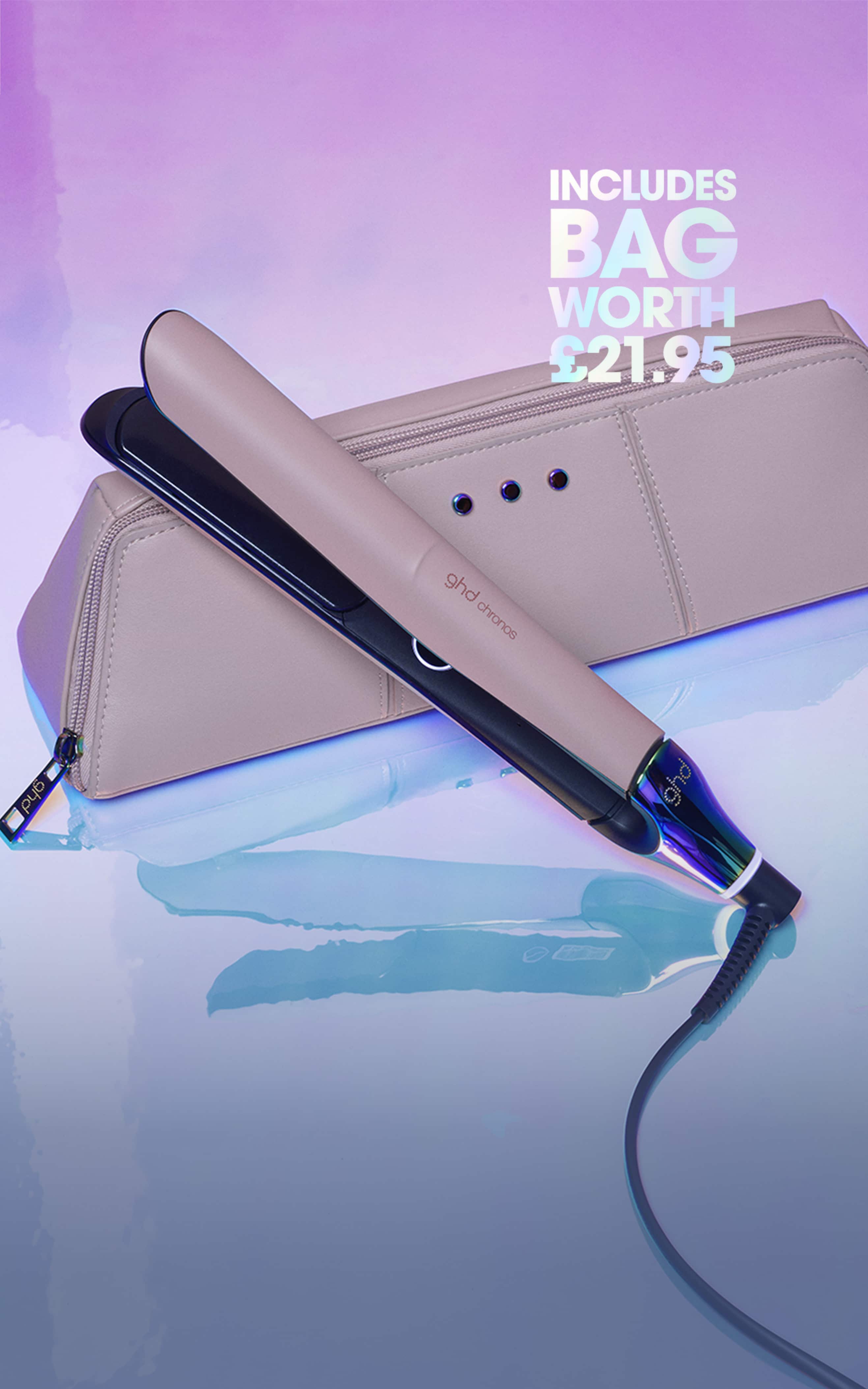 ghd chronos hair straightener in transcendent pink